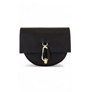 ZAC POSEN - Belay Saddle Crossbody Bag in Black Smooth leather